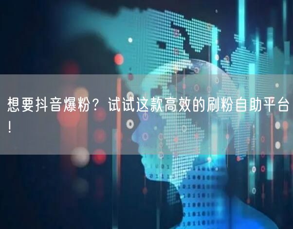 想要抖音爆粉?试试这款高效的刷粉自助平台!