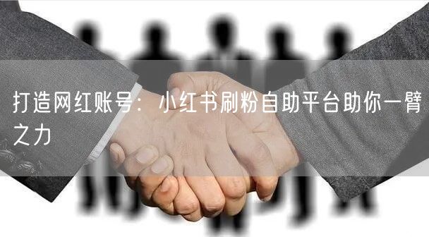 打造网红账号:小红书刷粉自助平台助你一臂之力