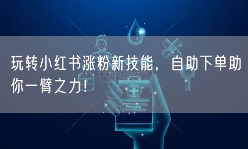 玩转小红书涨粉新技能，自助下单助你一臂之力！