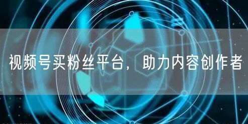 视频号买粉丝平台,助力内容创作者
