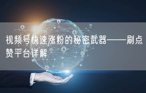 视频号快速涨粉的秘密武器——刷点赞平台详解